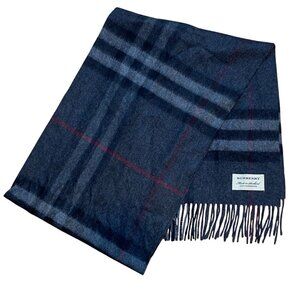 Burberry Blue Checkered Men's Scarf
